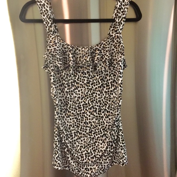White House Black Market Tops - WHBM Leopard Top